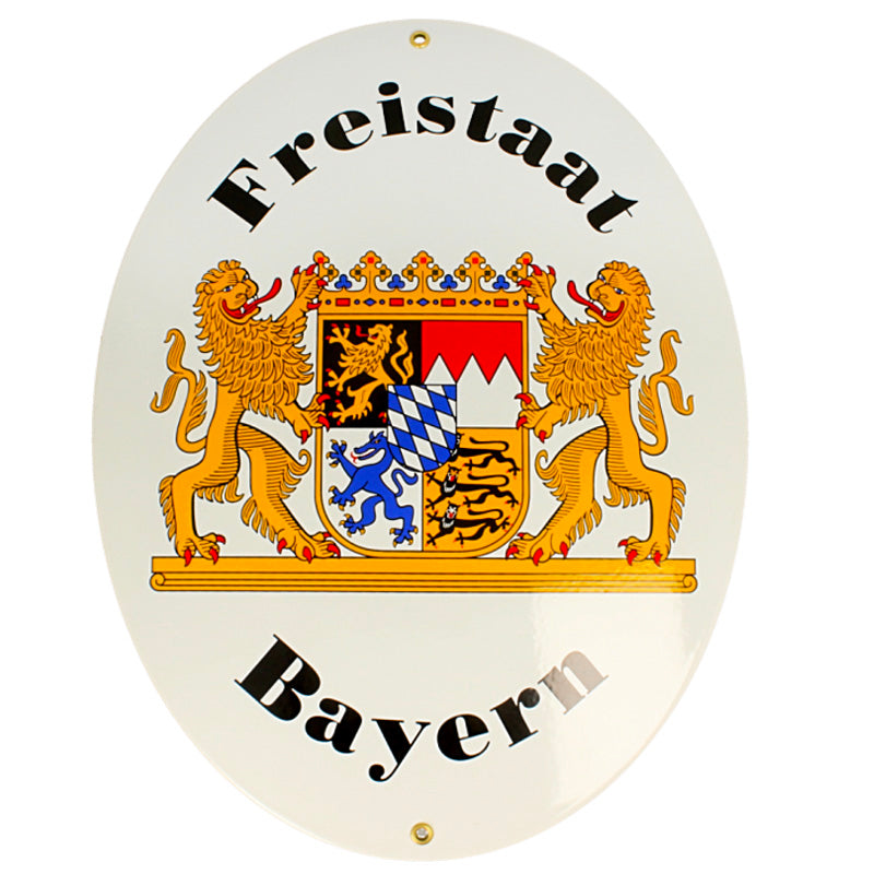 Original Freistaat Bayern Schild in 2 Größen erhältlich – Bavariastore