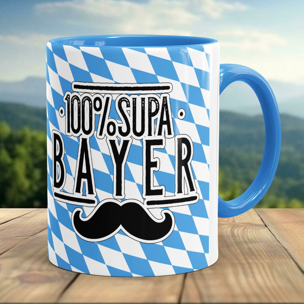 Tasse 100% Supa Bayer aus Keramik 0,3
