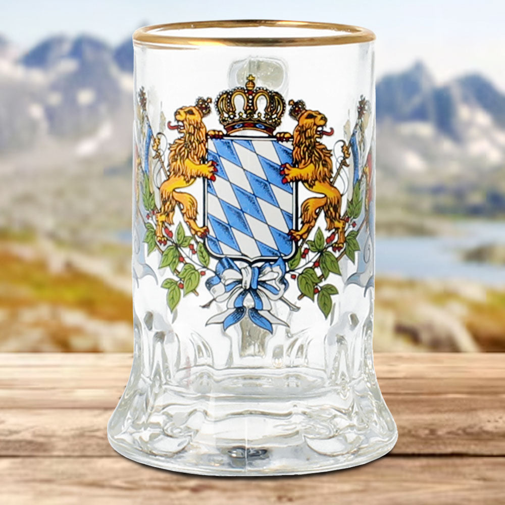 Mini Glaskrug/ Seidel Raute Fahne