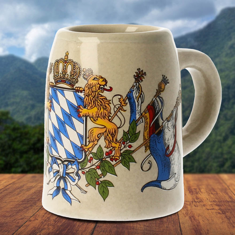 Mini Steinkrug Wappen Raute mit Fahne