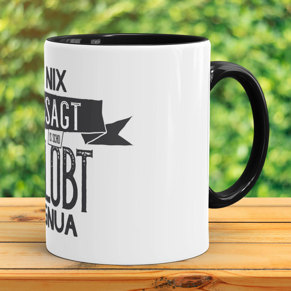 Tasse nix gsagt is scho globt gnua 0,3 Liter