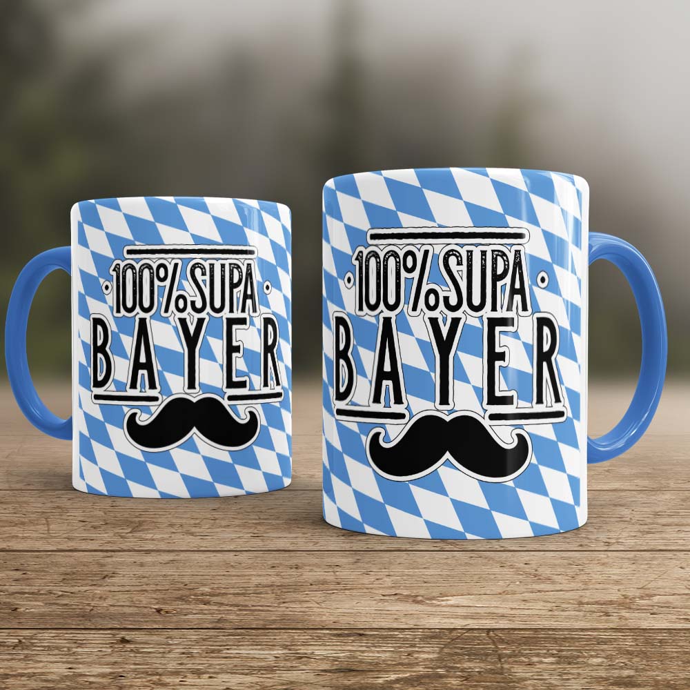 Tasse 100% Supa Bayer aus Keramik 0,3