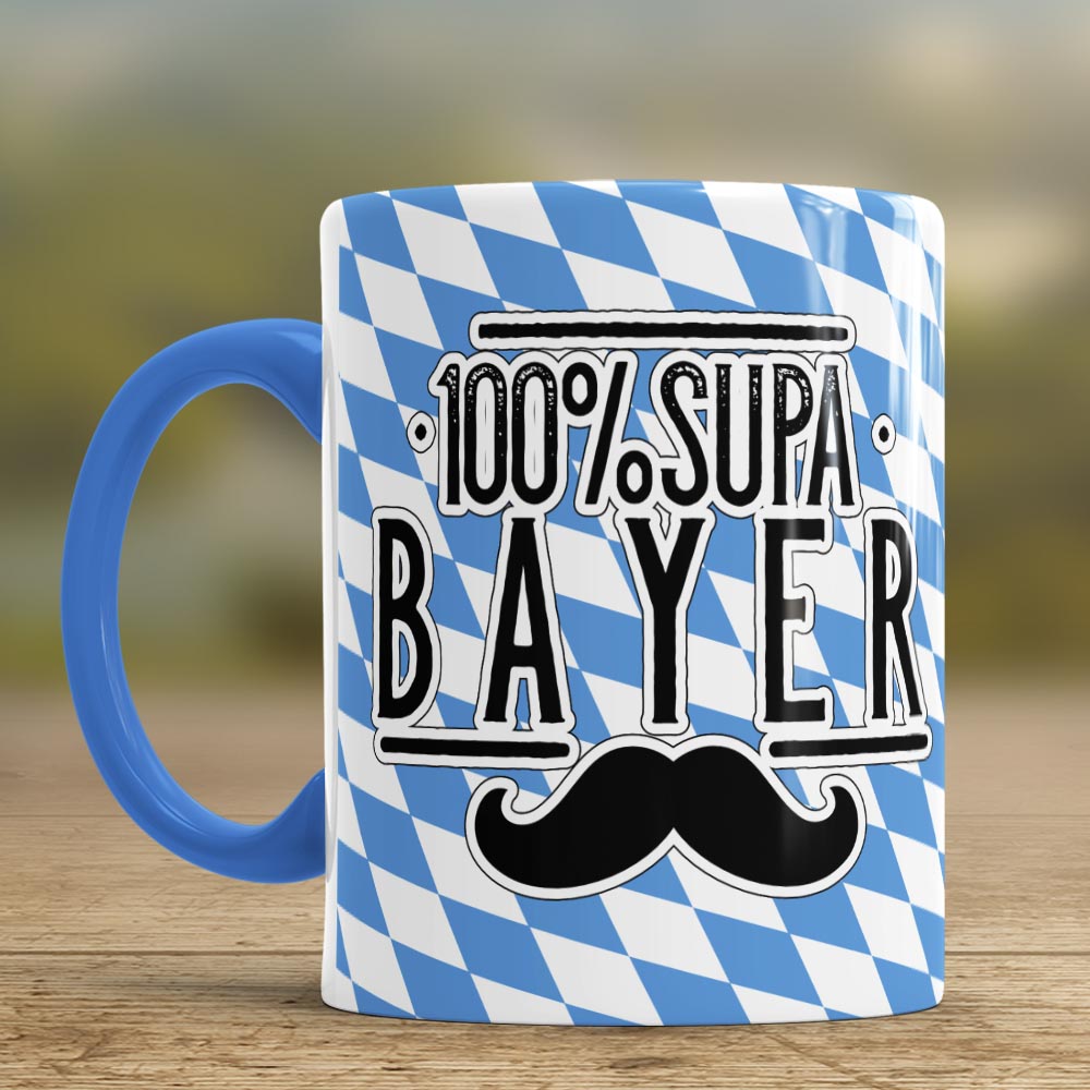 Tasse 100% Supa Bayer aus Keramik 0,3