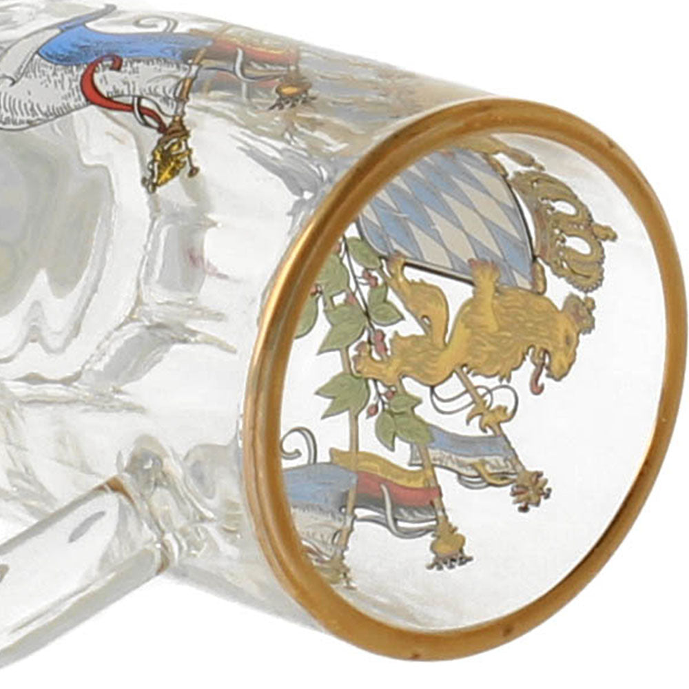 Mini Glaskrug/ Seidel Raute Fahne