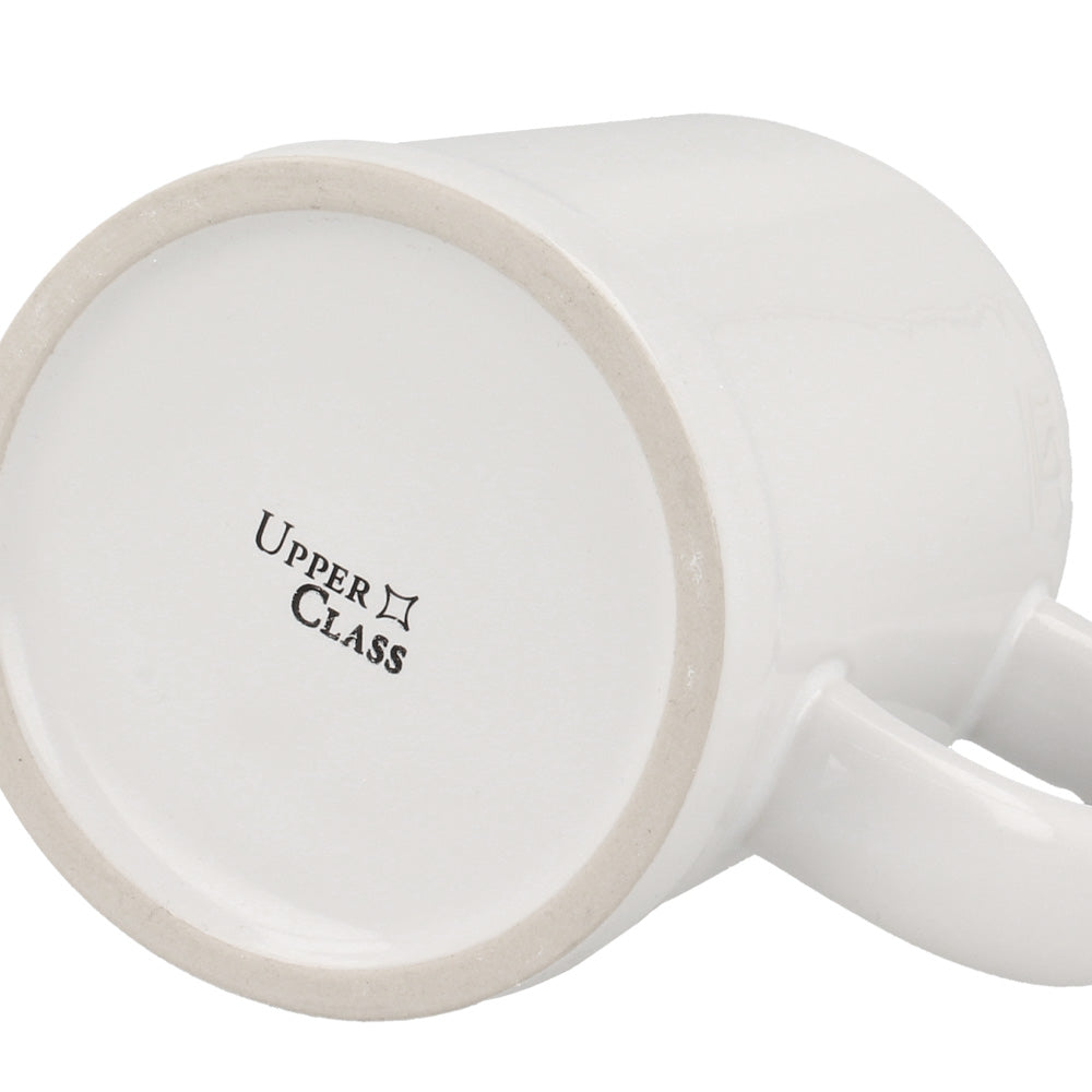 Bierkrug 0,5 weiß Alpenkuh mit Blumenkranz