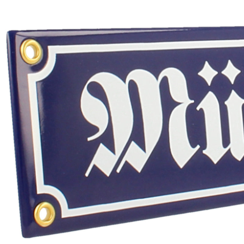 Detail Ansicht Emaille Schild München