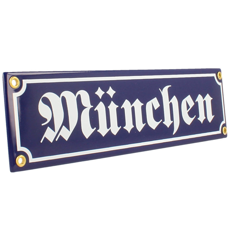 Emaille Schild mit Druck München 