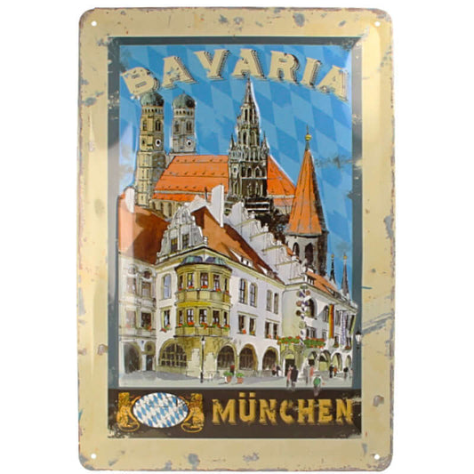 Bayern Schild Bavaria 20 x 30 cm City of München