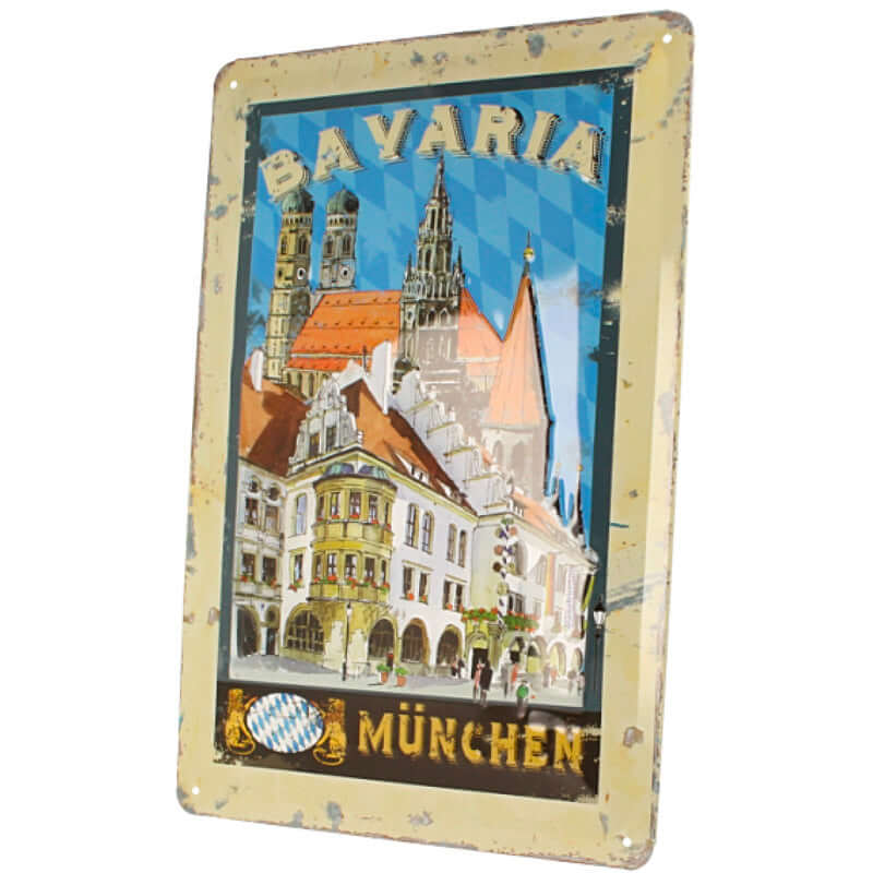 Bayern Schild Bavaria 20 x 30 cm City of München