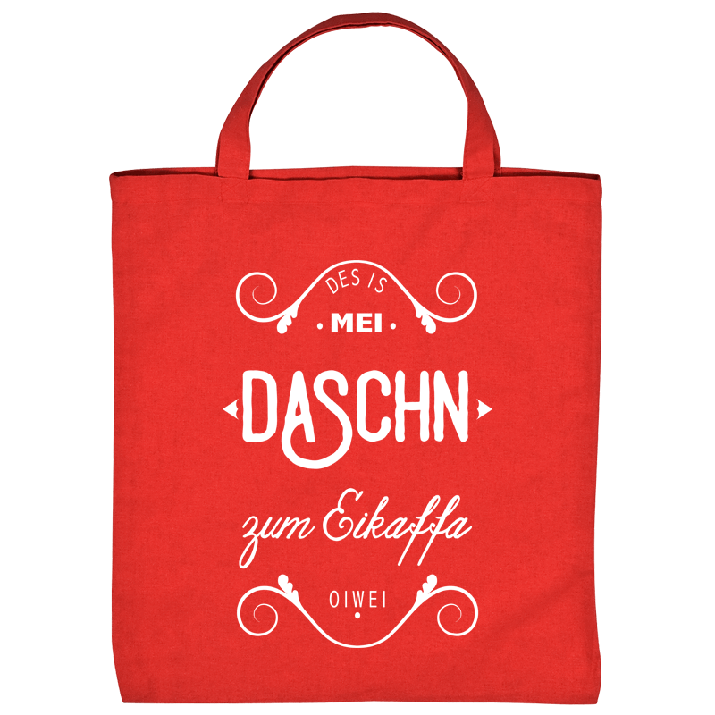 Rote Baumwolltasche Mei Daschn
