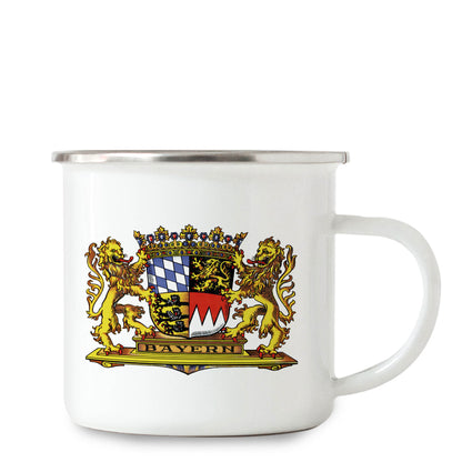 Emaille Becher Freistaat Bayern Wappen