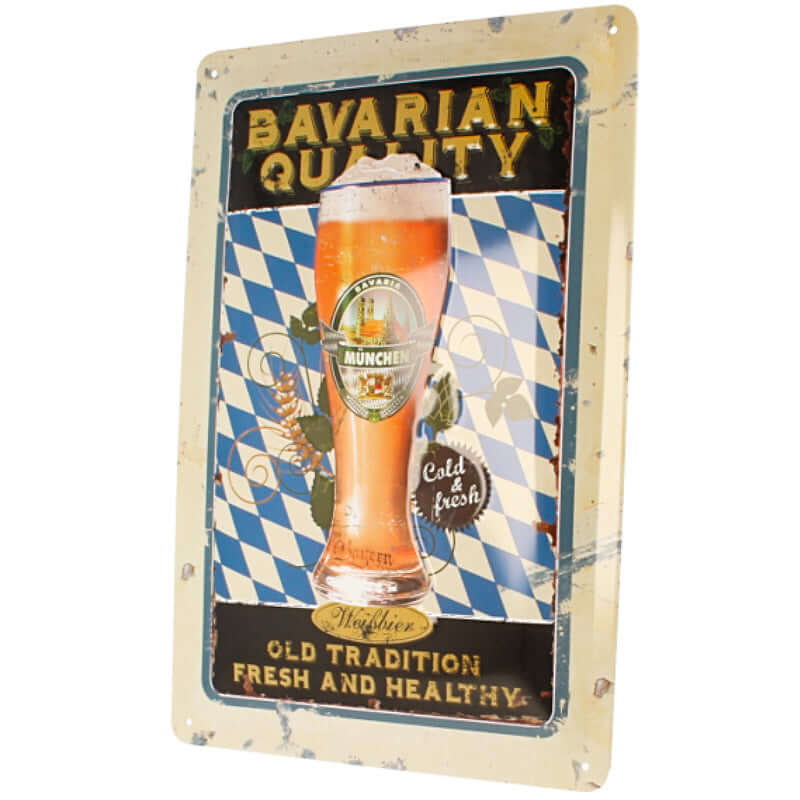 Fresh and Healthy Schild seitliche Ansicht