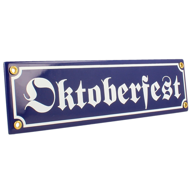 Emaille Schild Oktoberfest Vorderseite