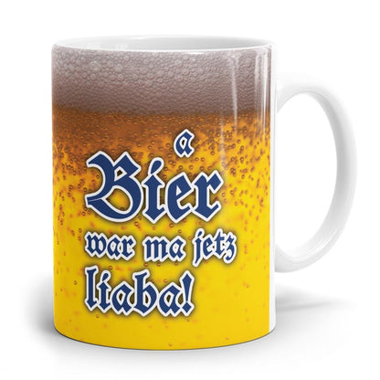 Bayern Tasse rechtshänder Bier war ma liaba
