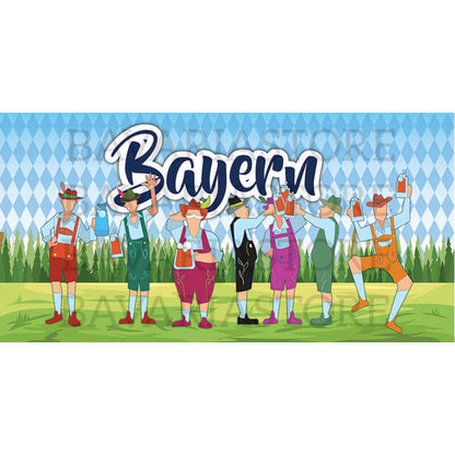 Bayern mit Männern in Lederhosn Tassenmotiv