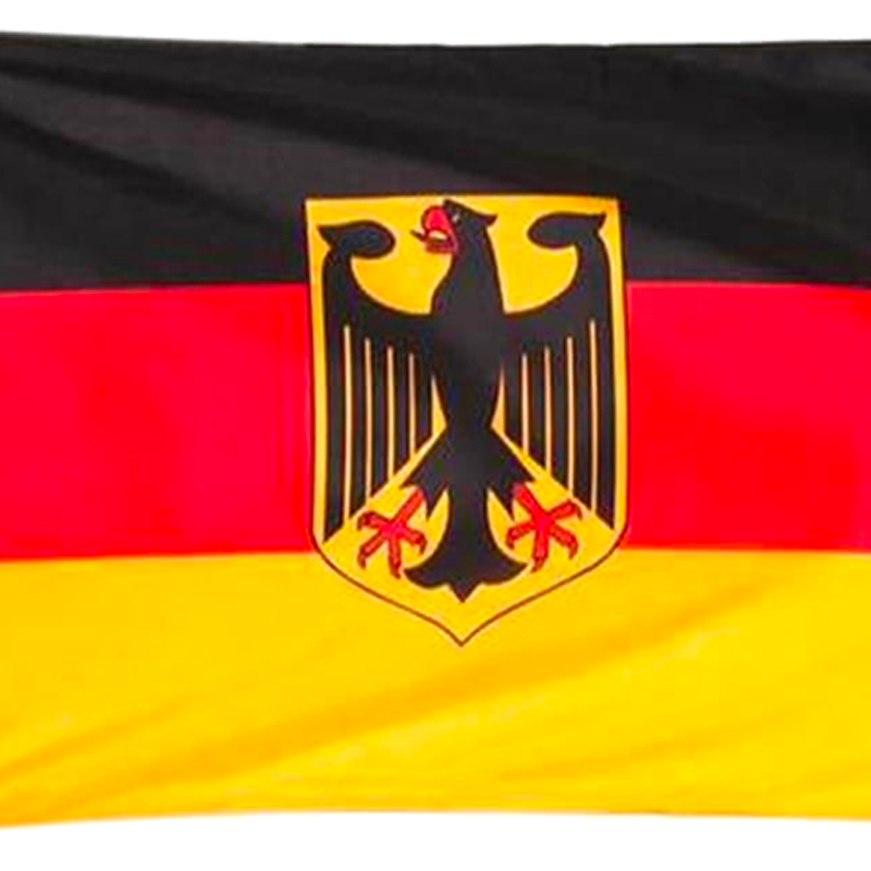 Deutschland Fahne mit Adler Detailansicht